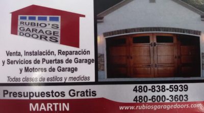 Rubio&#8217;s Garage Doors &#8211; Venta y Reparación de Puertas de Garage