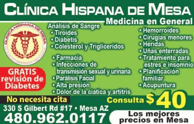 Clinica Hispana de Mesa &#8211; Medicina en General