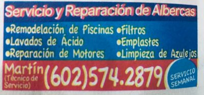 Servicio y Reparación de Albercas